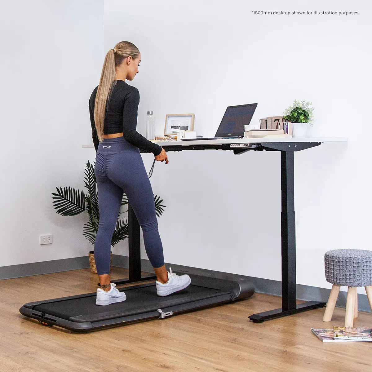 ErgoDesk AUTO Series Standing Desk – Automatic Height, 150cm, White & Black