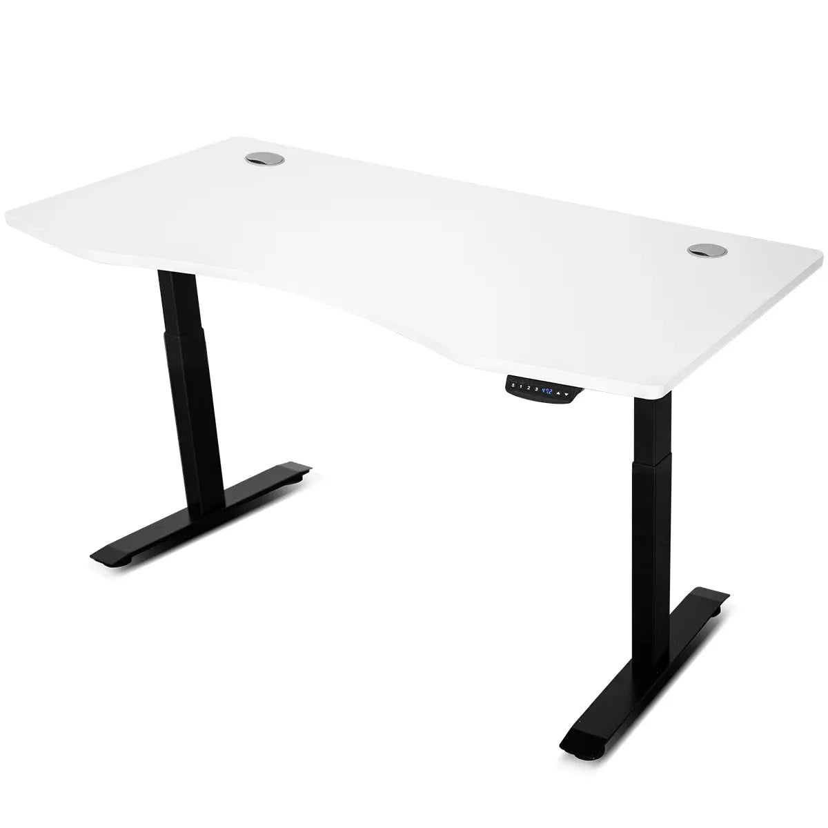 ErgoDesk AUTO Series Standing Desk – Automatic Height, 150cm, White & Black