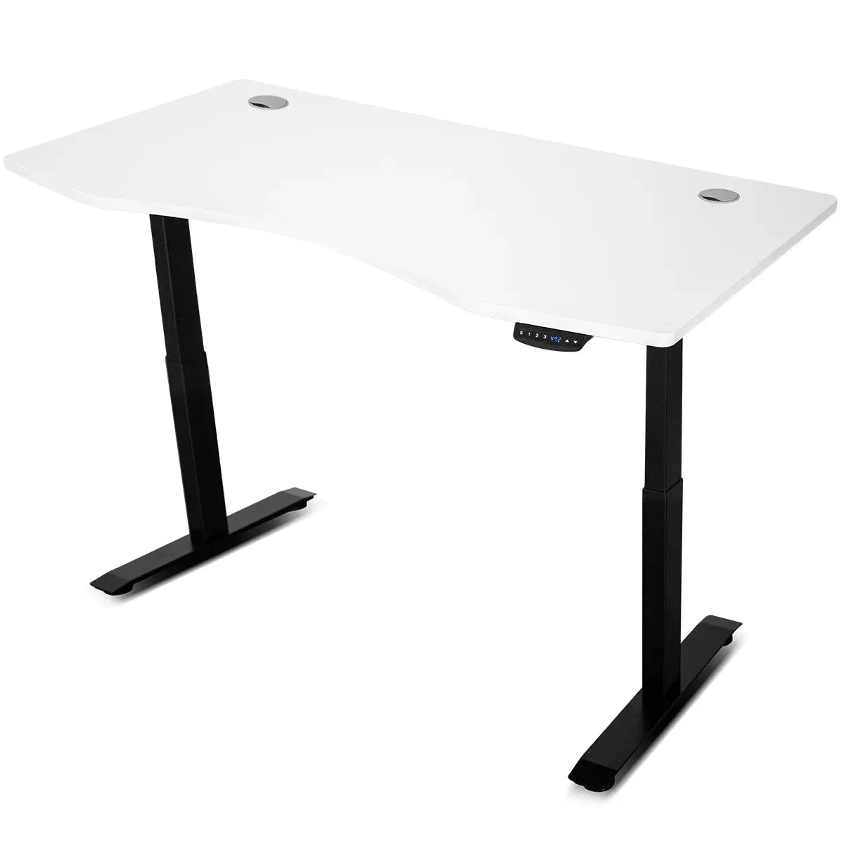 ErgoDesk AUTO Series Standing Desk – Automatic Height, 150cm, White & Black
