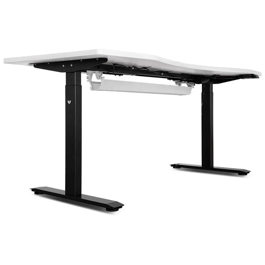 ErgoDesk Automatic Standing Desk – Adjustable Height, 1500mm White with Cable Management Tray