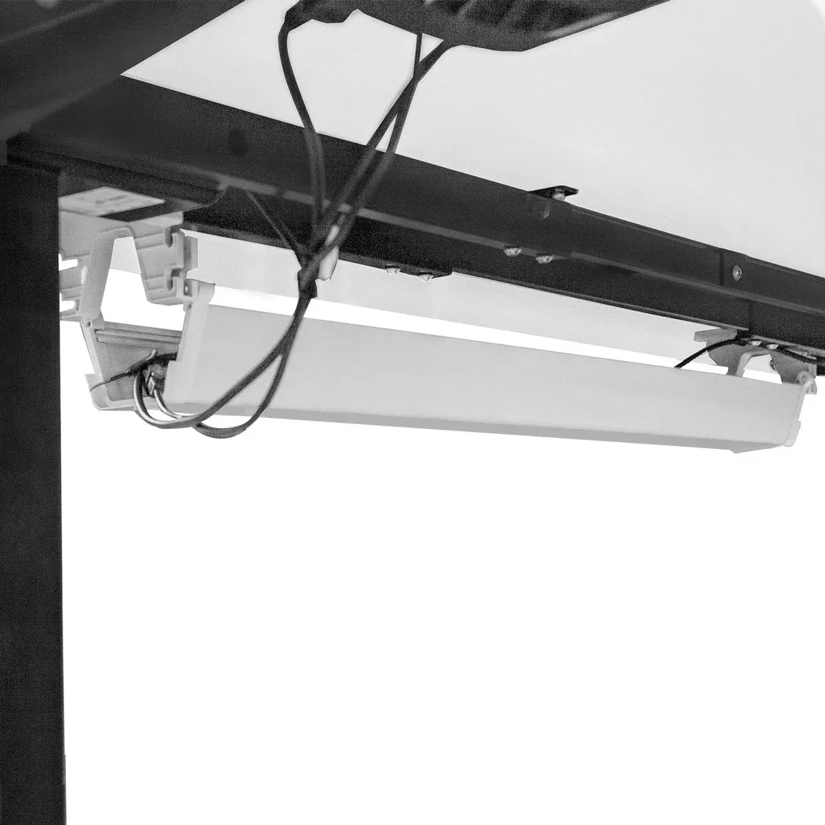 ErgoDesk Automatic Standing Desk – Adjustable Height, 1500mm White with Cable Management Tray