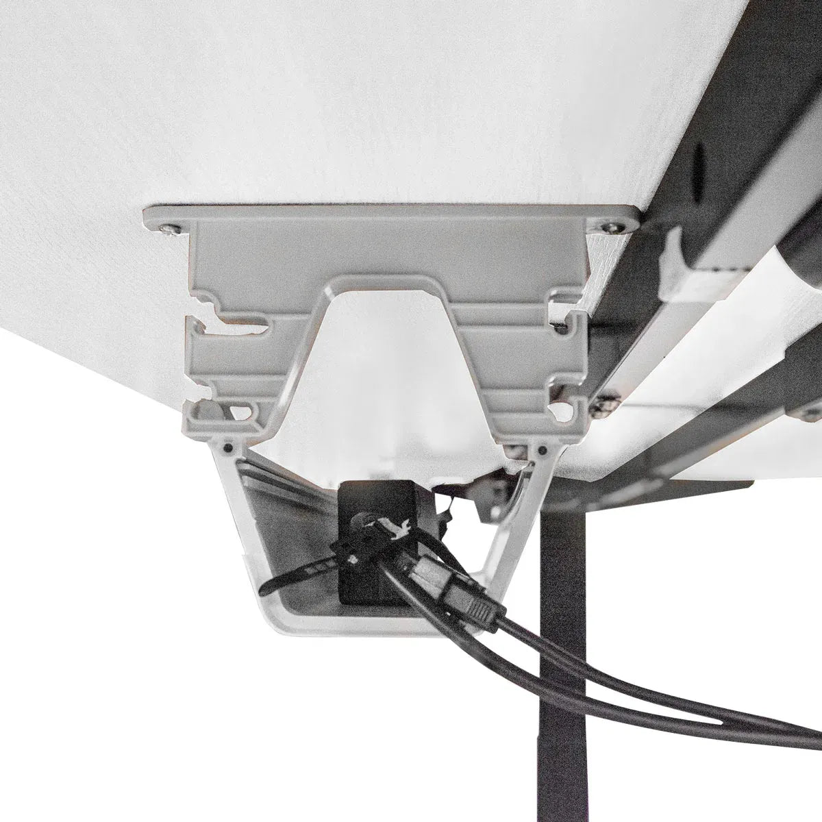 ErgoDesk Automatic Standing Desk – Adjustable Height, 1500mm White with Cable Management Tray