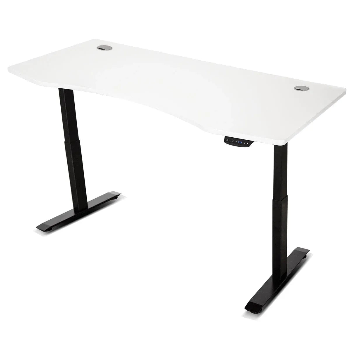 ErgoDesk Automatic Standing Desk – Adjustable Height, 1500mm White with Cable Management Tray