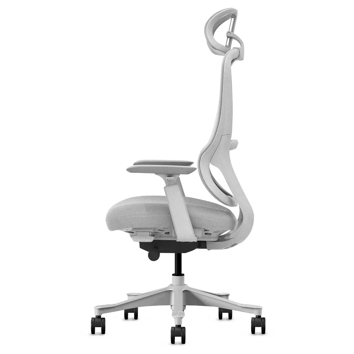 DM8 Ergonomic Office Desk Chair – Adjustable Comfort, White/Grey