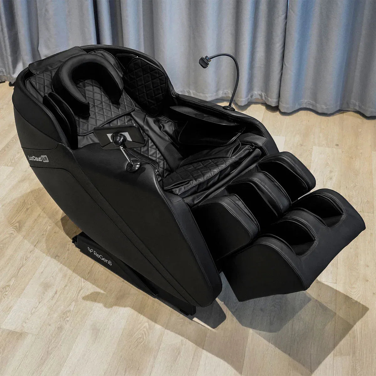 LuxCloud Air Massage Chair – Zero Gravity Heated, Black PU Leather