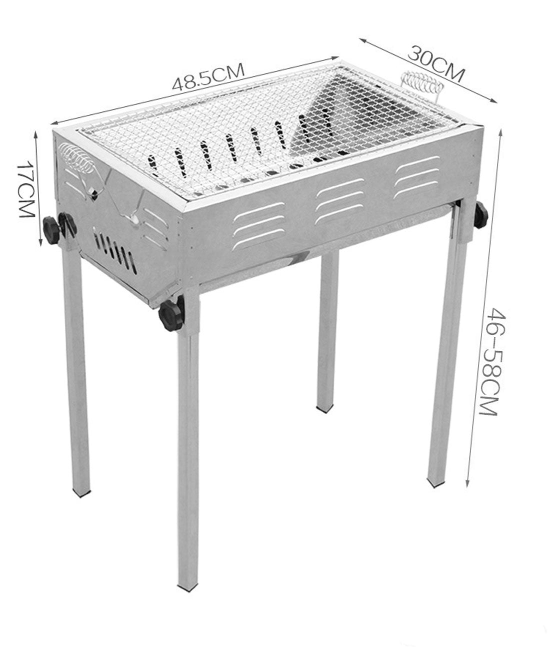 Stainless Steel Portable Outdoor BBQ Barbecue Grill Set Charcoal Kebab Picnic Camping Sets