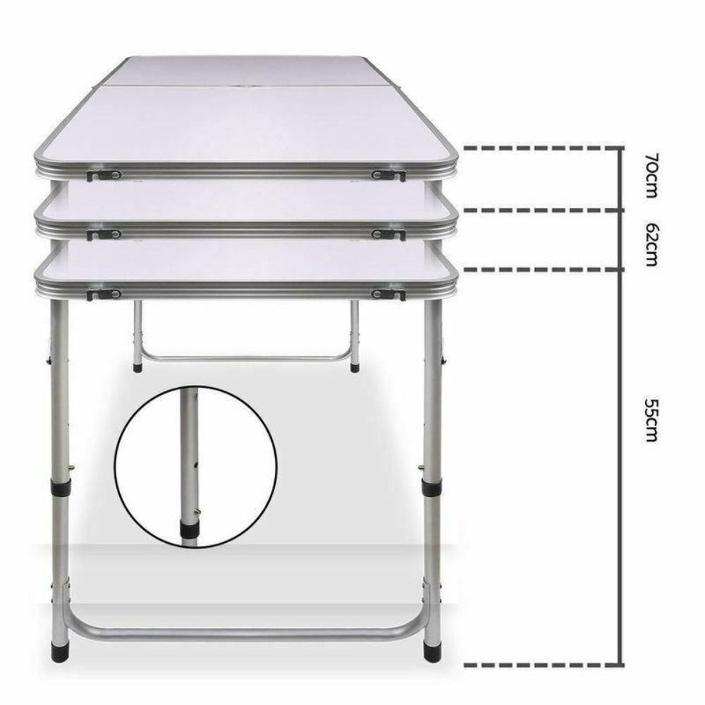 Portable Folding Picnic Set – Aluminium Table with 4 Foldable Chairs