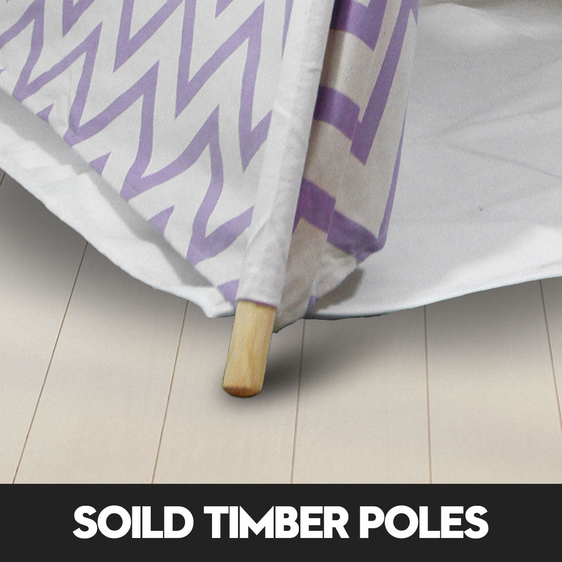 Giant Cotton Canvas Kids Teepee Wigwam Children Pretend Play Tent Indoor Outdoor Party