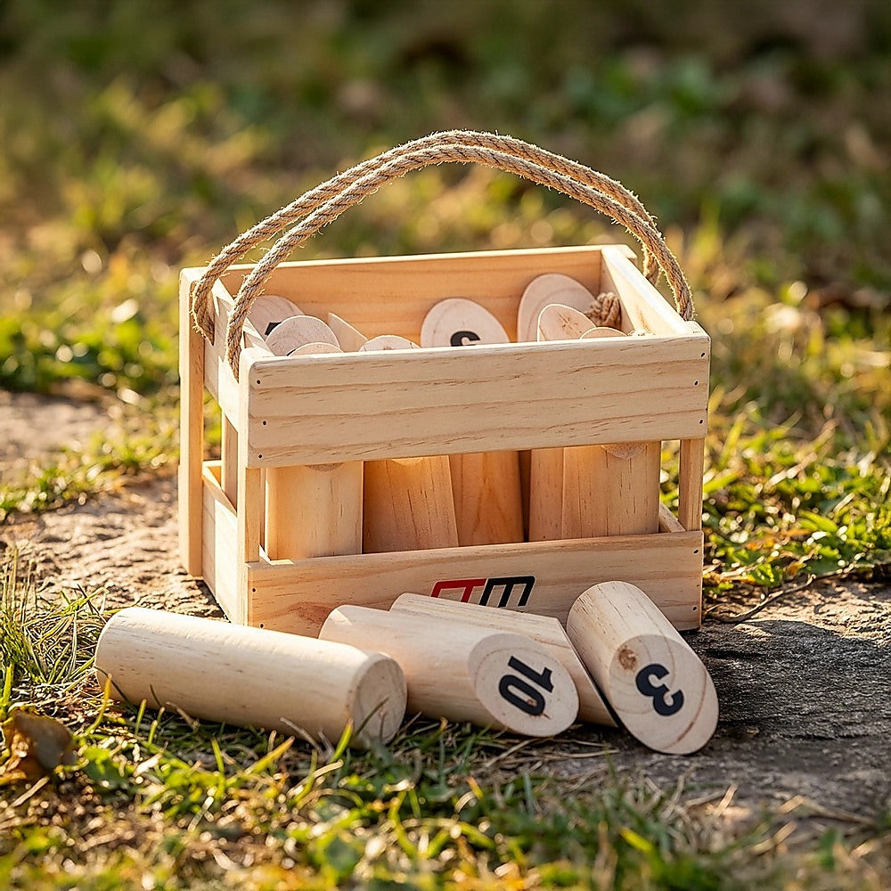 Number Toss Wooden Set Outdoor Games with Carry Case