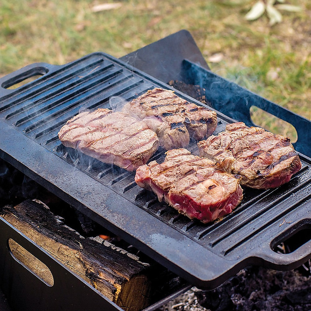 Cast Iron Reversible Griddle Plate – 46x22cm only 14 left