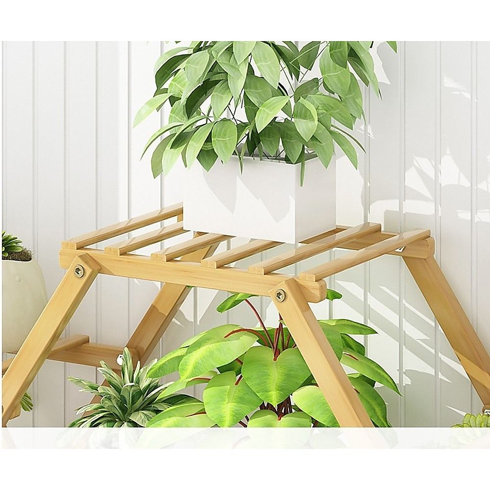 Bamboo Multilayer Plant Stand – Eco-Friendly, Natural Wood Finish