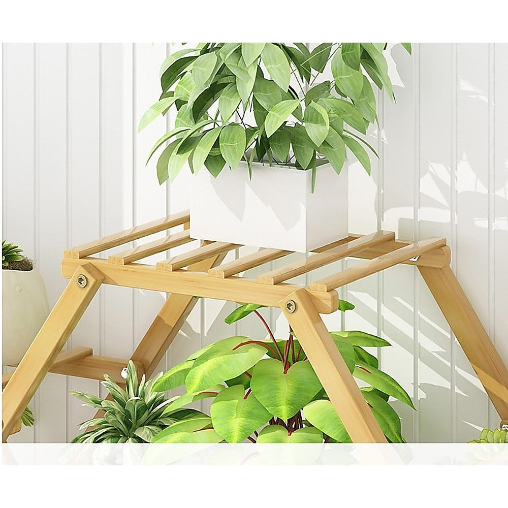 Bamboo Multilayer Plant Stand – Eco-Friendly, Natural Wood Finish