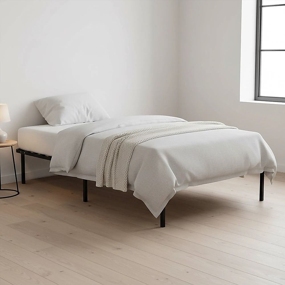 Metal Bed Frame – Durable Steel, Queen Size