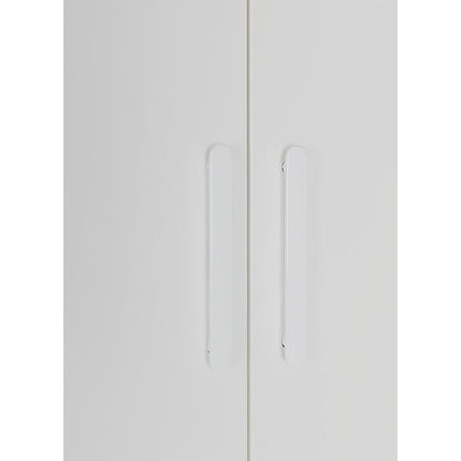 3 Door Wardrobe – White Finish, Hanging Rail & Shelves