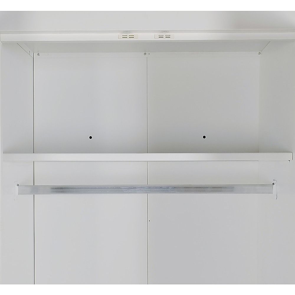 3 Door Wardrobe – White Finish, Hanging Rail & Shelves