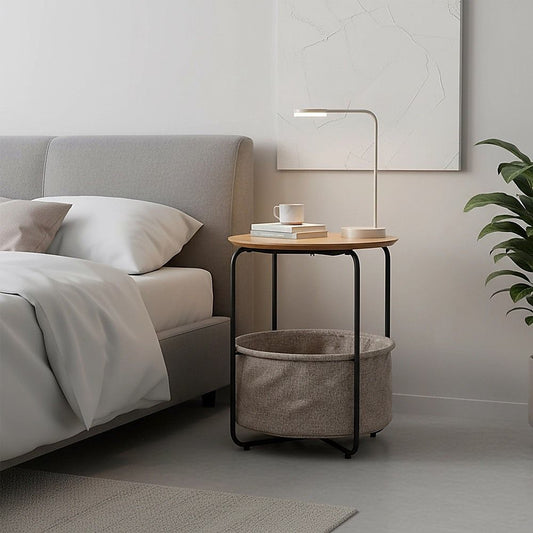 Modern Bedside Table Nightstand Storage for Bedroom or Living Room