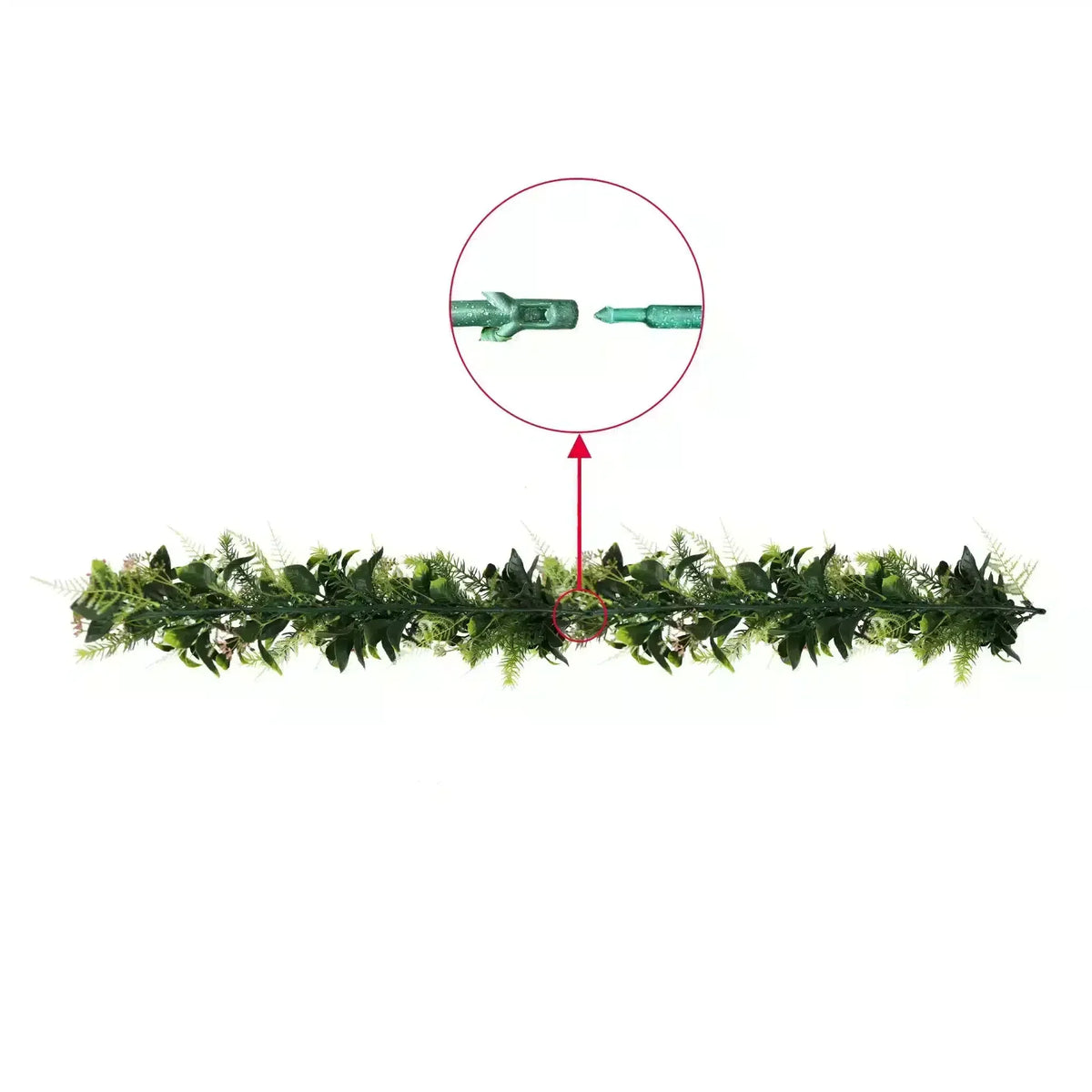 Artificial Mixed Leaf Garland – UV Resistant, 55cm Length