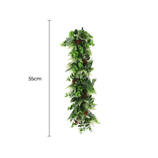 Artificial Mixed Leaf Garland – UV Resistant, 55cm Length