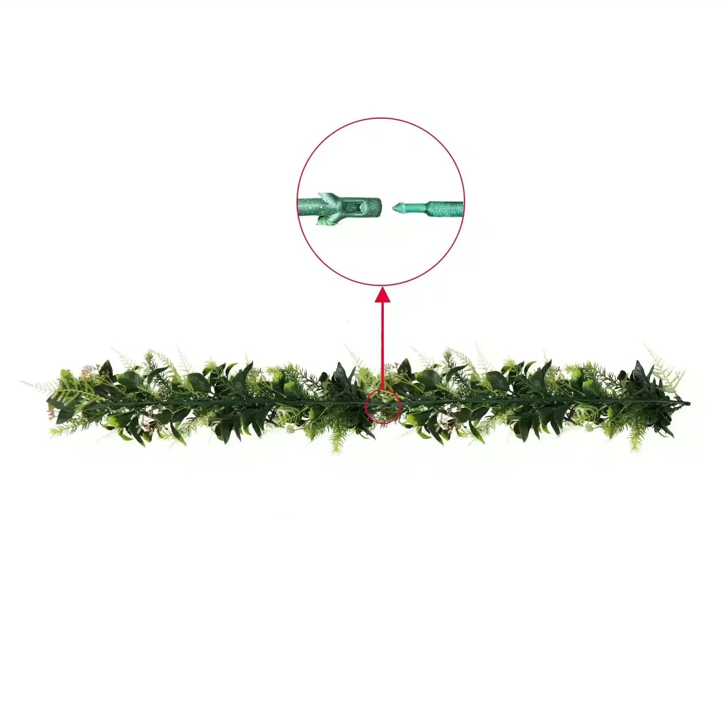 Artificial Mixed Leaf Garland – UV Resistant, 55cm Length