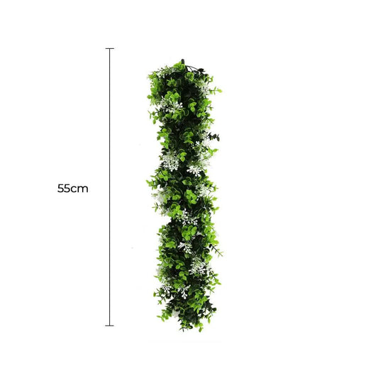 Artificial Extendable Hanging White Eucalyptus Vine – UV Resistant, 55cm