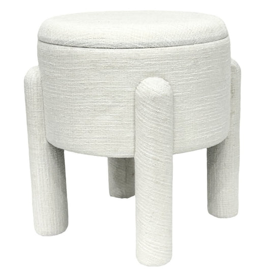 Oscar Storage Stool – Beige MDF, 23cm Height