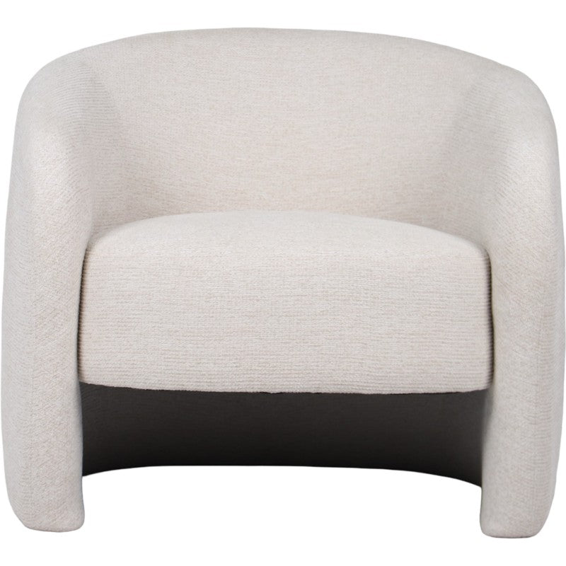 Occasional Chair – Fabric, Beige & Brown, 72cm Height