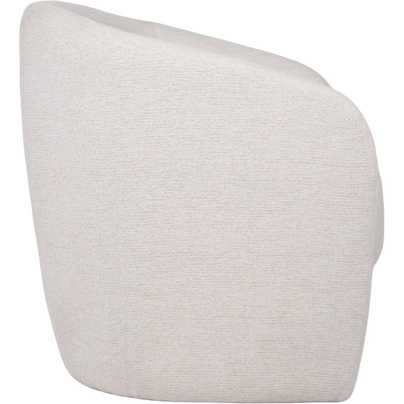 Occasional Chair – Fabric, Beige & Brown, 72cm Height