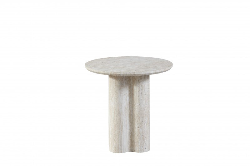 Side Table – Travertine Look, 50 cm