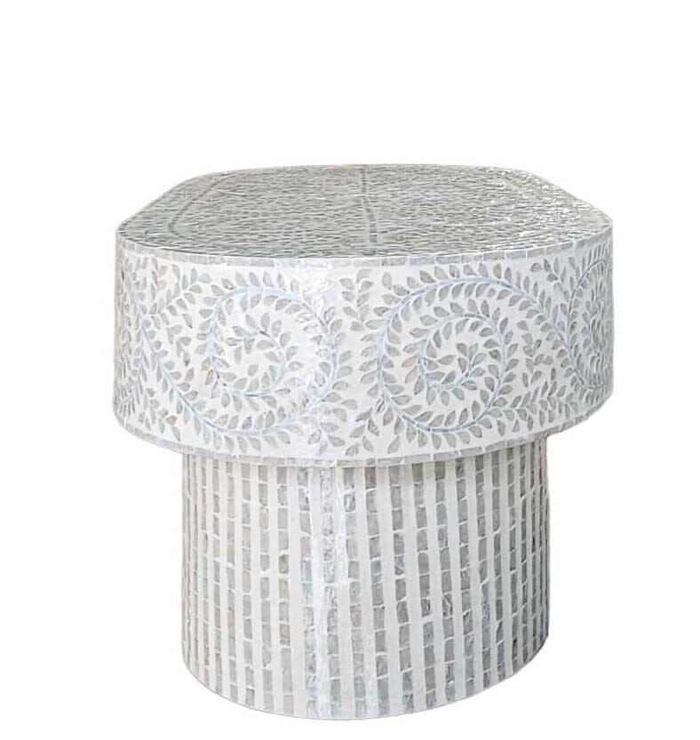 MOTHER OF PEARL OVAL COFFEE TABLE