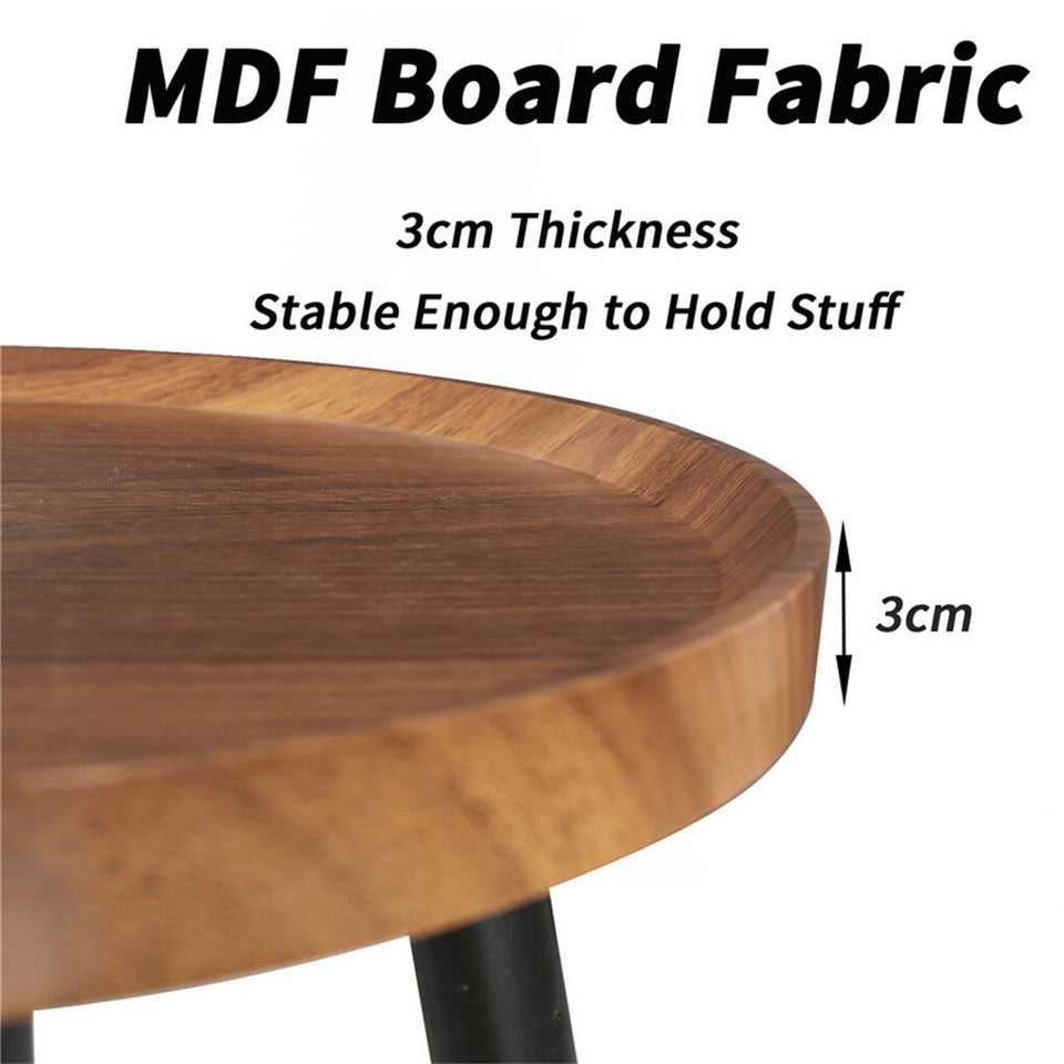 Nesting Wooden Side Tables – Industrial Style, Walnut & Iron