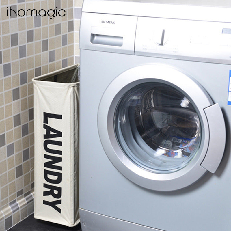 Rolling Laundry Basket – 42L Capacity with Wheels, Beige