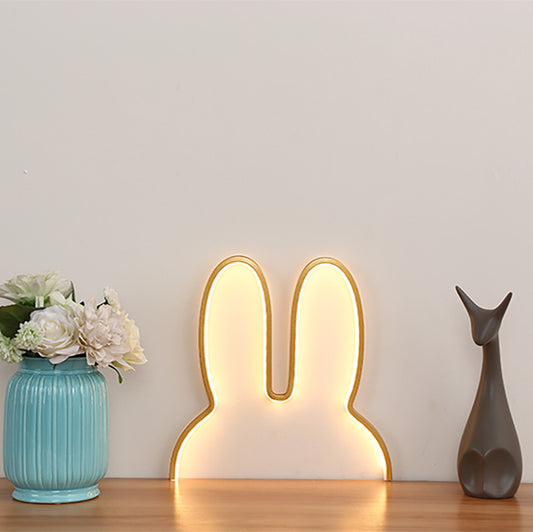 Adorable Bunny LED Wall Night Light – Warm White, USB Powered, 29x30cm