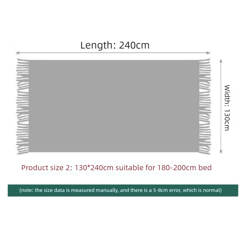 Nordic Knitted Throw Blanket – Soft Acrylic, Diamond Pattern, Lake Blue 130x230cm