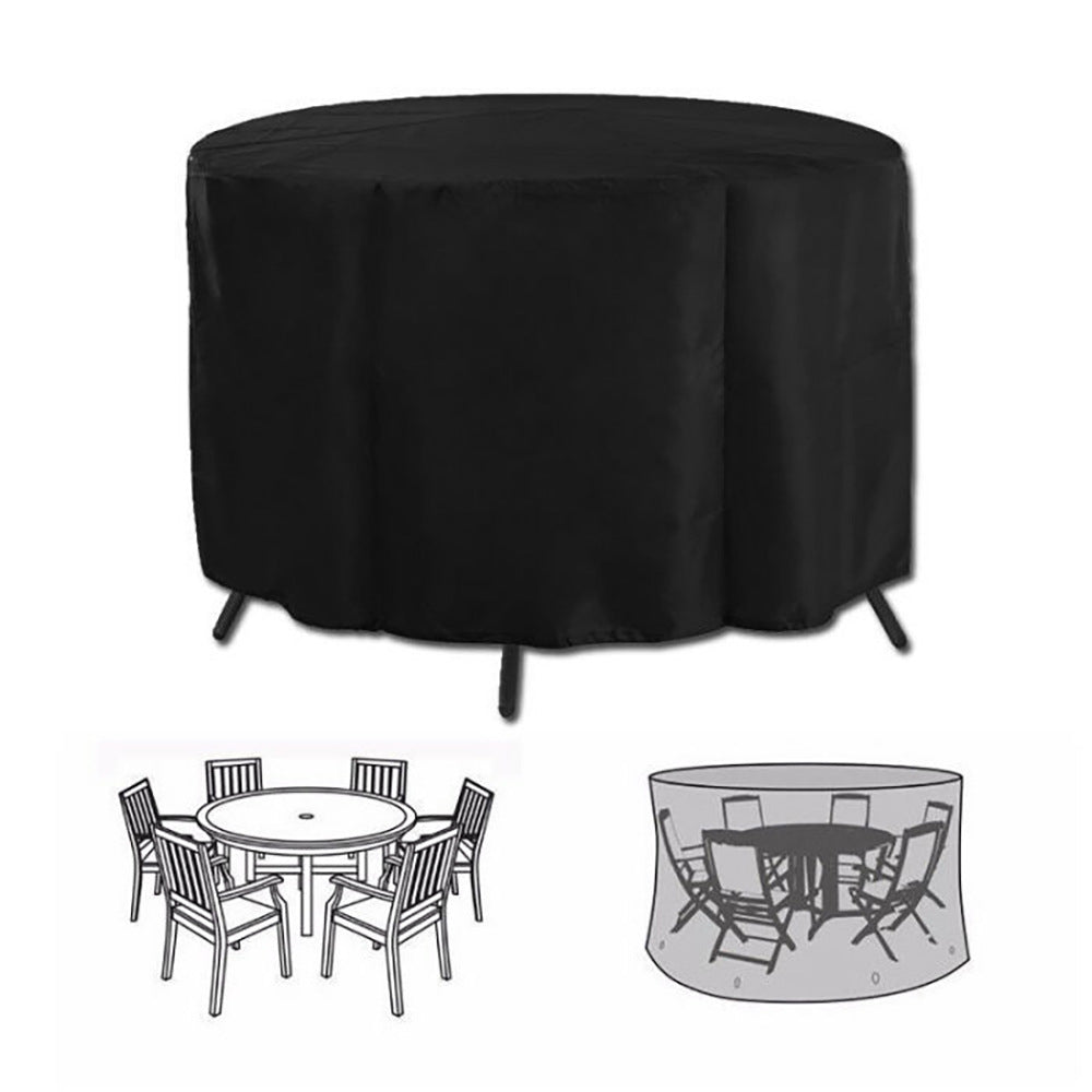 Outdoor Round Table Cover – Waterproof, UV Resistant Oxford Fabric, 185 x 110 cm