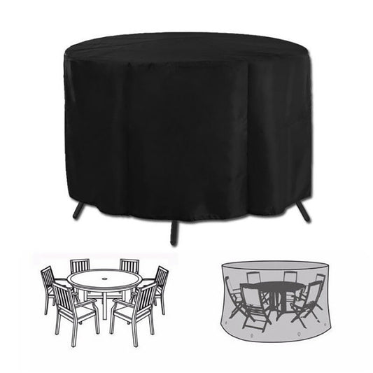 Outdoor Round Table Cover – Waterproof, UV Resistant Oxford Fabric, 185 x 110 cm