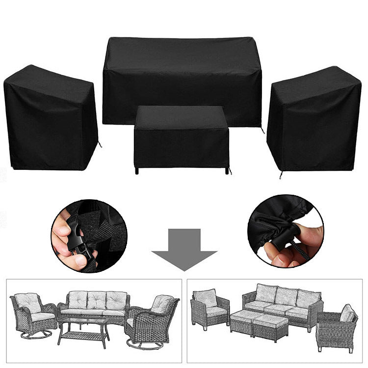 Outdoor Furniture Cover Set – Waterproof, UV-Resistant, Medium Size with Zippered Bag