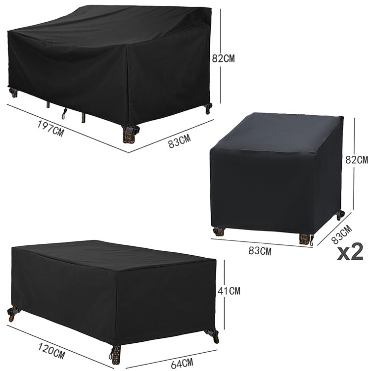 Outdoor Furniture Cover Set – Waterproof, UV-Resistant, Large with Zippered Bag