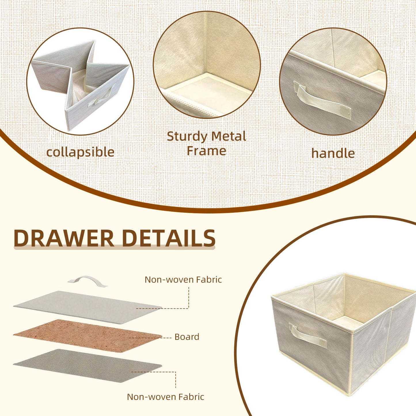 Bamboo Storage Chest – 6 Drawer, Natural Finish
