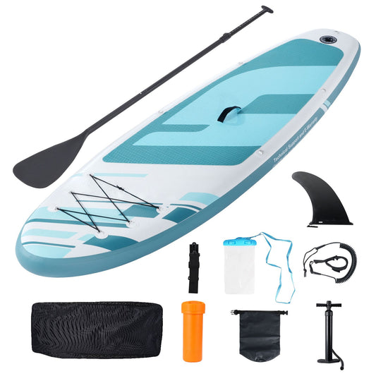 Inflatable Stand Up Paddle Board – Extra Wide, 10 ft with Accessories and Non-slip Deck