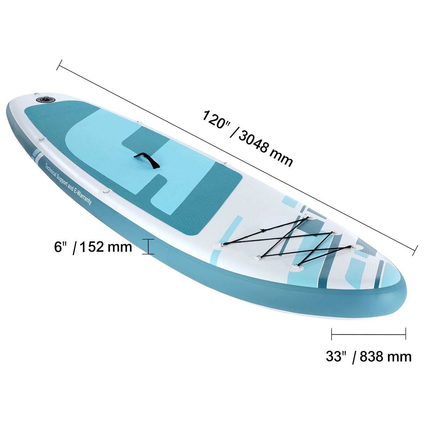 Inflatable Stand Up Paddle Board – Extra Wide, 10 ft with Accessories and Non-slip Deck