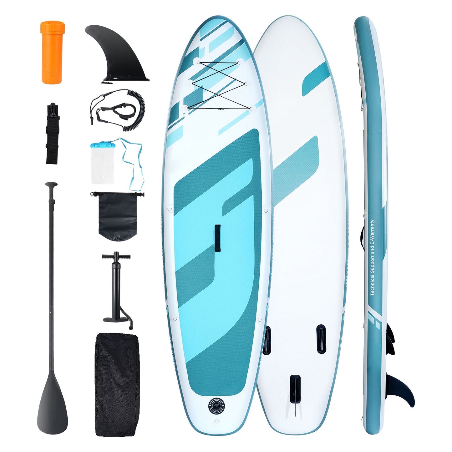 Inflatable Stand Up Paddle Board – Extra Wide, 10 ft with Accessories and Non-slip Deck