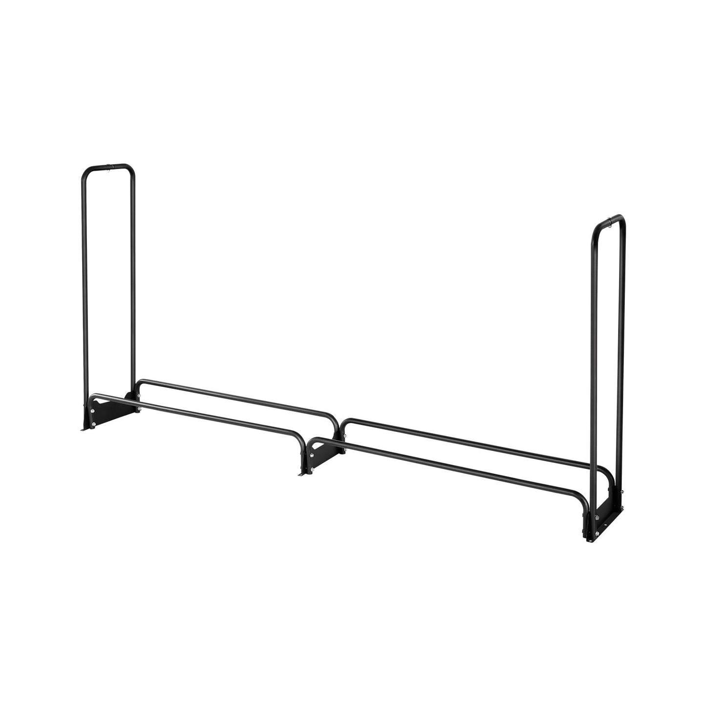 Firewood Rack with Waterproof Cover – Half-Cord Capacity, Powder-Coated Steel, Outdoor Wood Storage