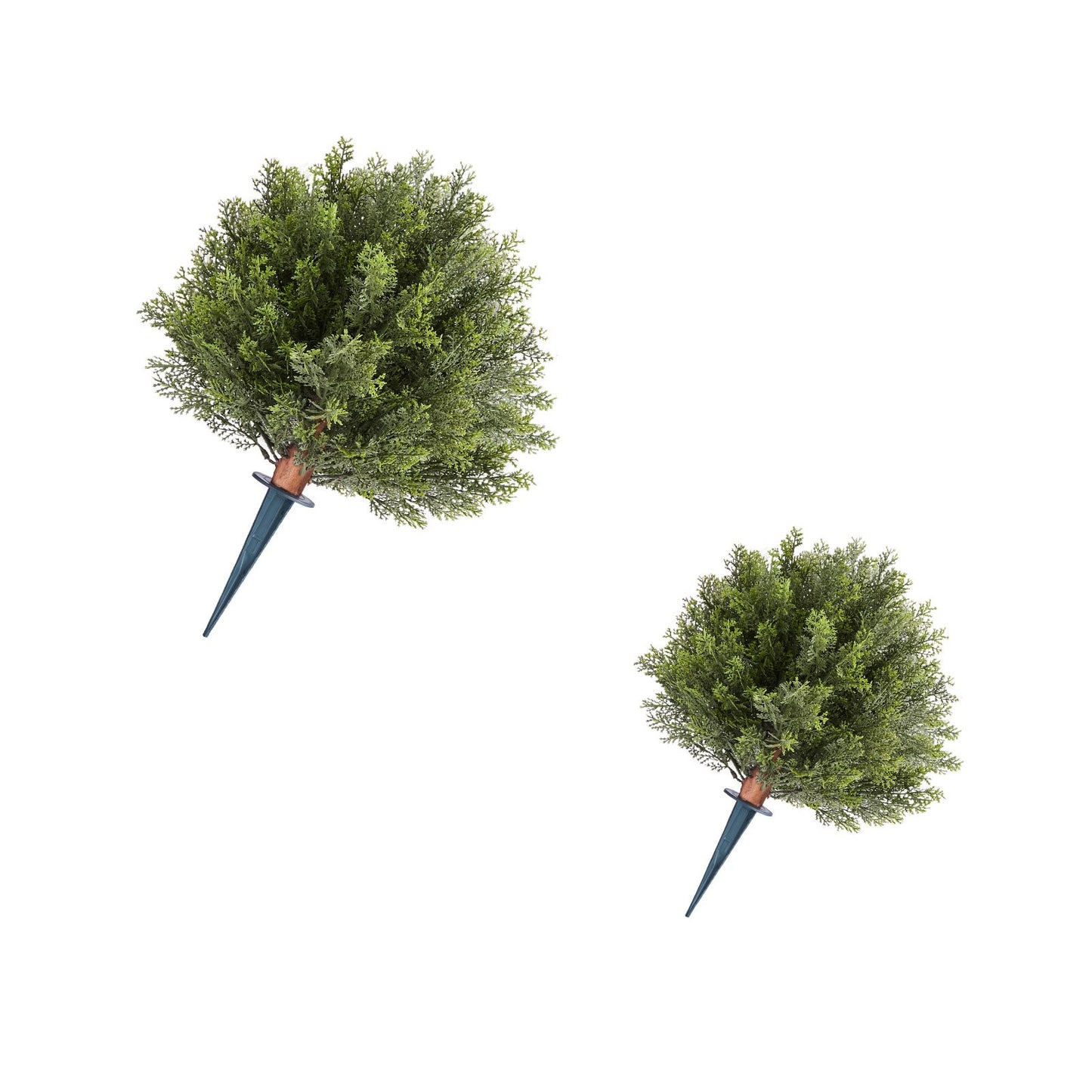 Artificial Topiary Cypress Trees – Realistic Faux Shrubs, 16-Inch, Weather-Resistant