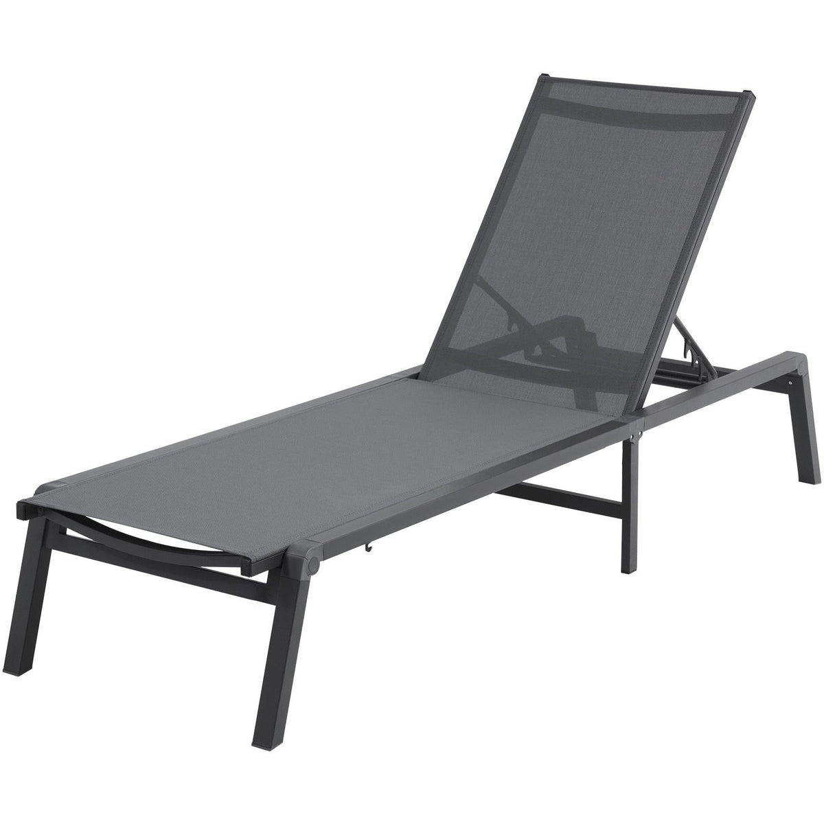 Chaise Lounge Chair Outdoor Patio Lounge Chair Adjustable 5-Position 2 pcs