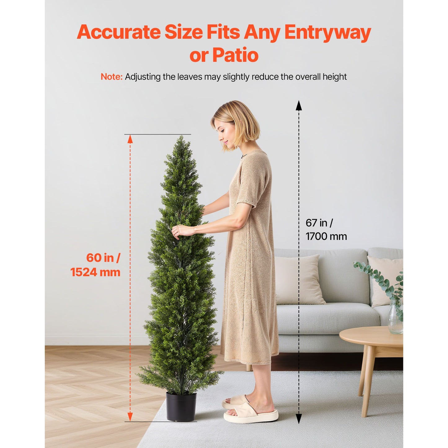 Artificial Topiary Cedar Trees – Realistic 60-Inch Faux Pine, Easy Assembly