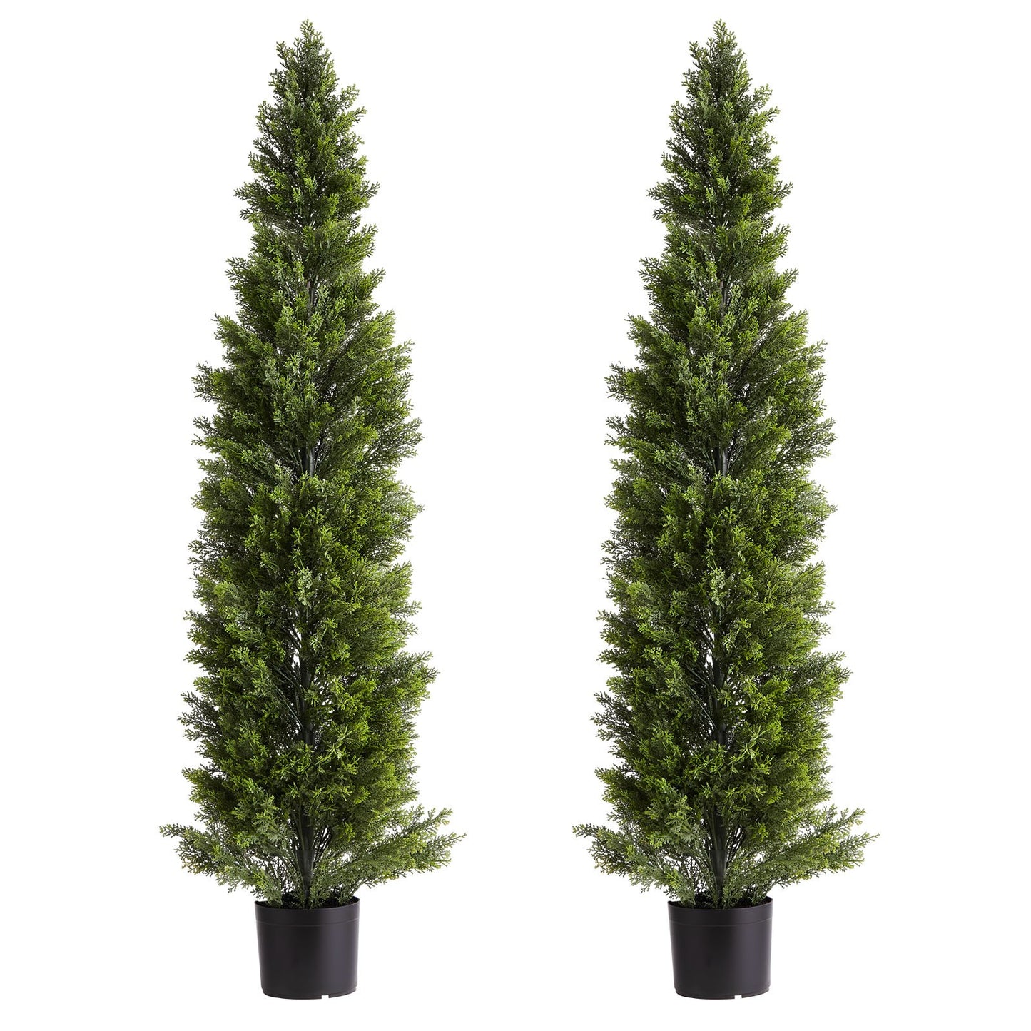 Artificial Topiary Cedar Trees – Realistic 60-Inch Faux Pine, Easy Assembly