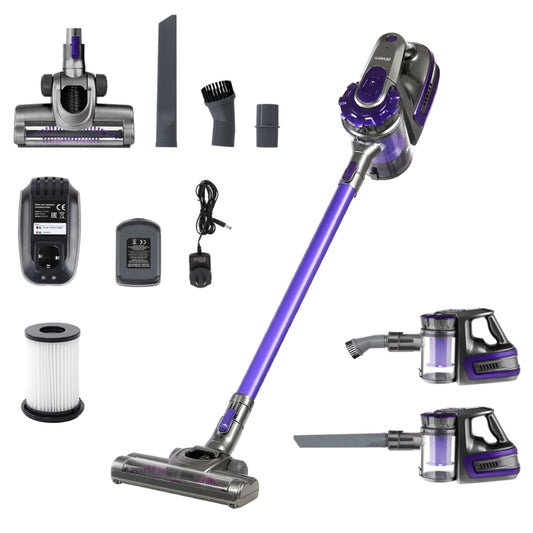Devanti Stick Vacuum Cleaner – Cordless Bagless 150W, Purple