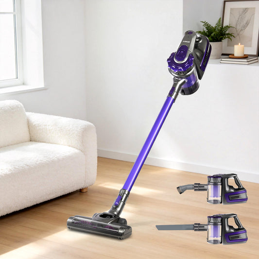 Devanti Stick Vacuum Cleaner – Cordless Bagless 150W, Purple