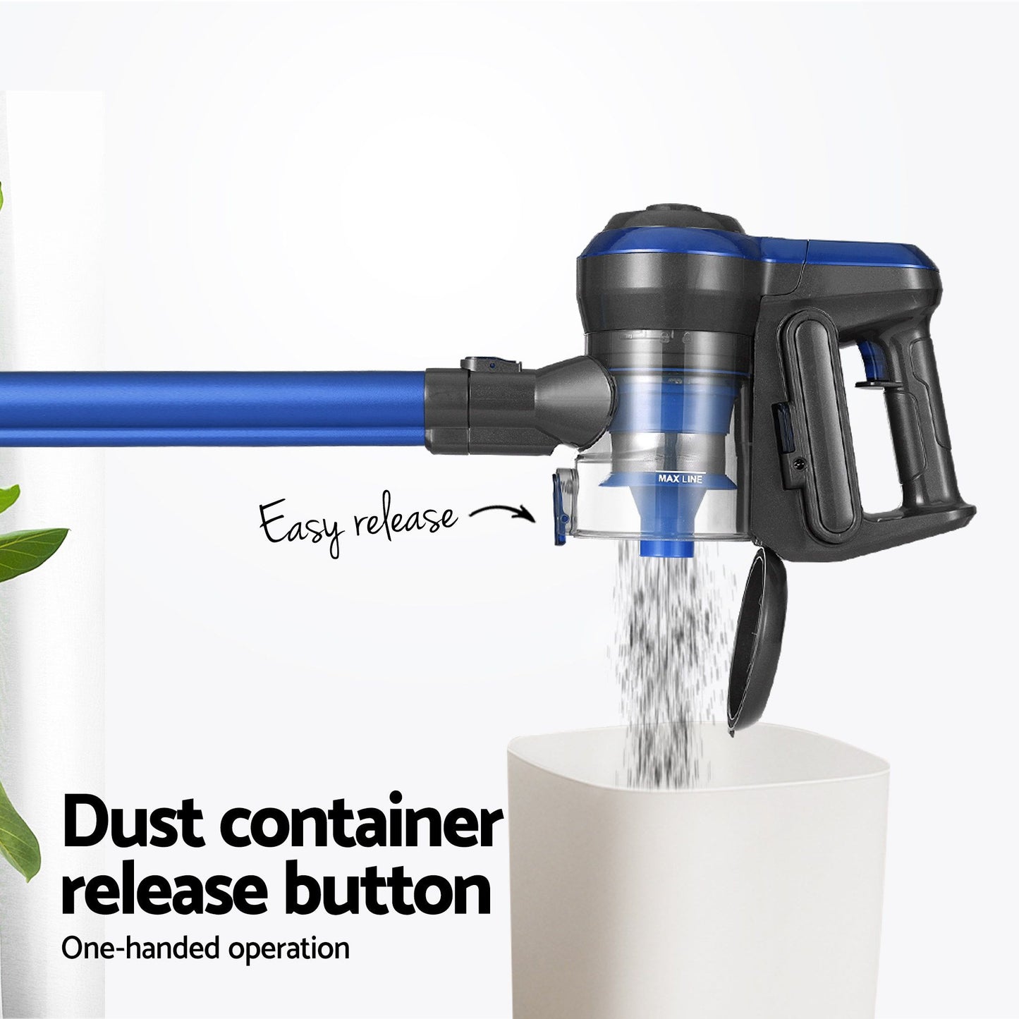 Devanti Stick Vacuum Cleaner – Brushless Motor, Cordless 250W Blue