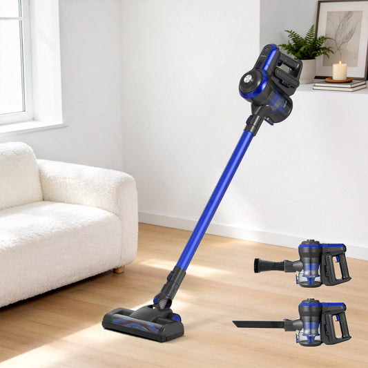 Devanti Stick Vacuum Cleaner – Brushless Motor, Cordless 250W Blue